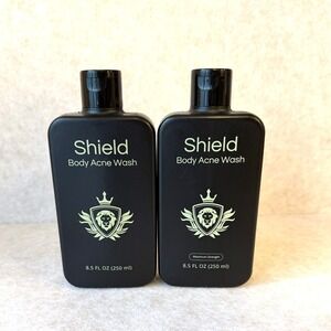 Shield Body Acne Wash Two Pack Benzoyl Peroxide Maximum Strength 8.5oz 2pk